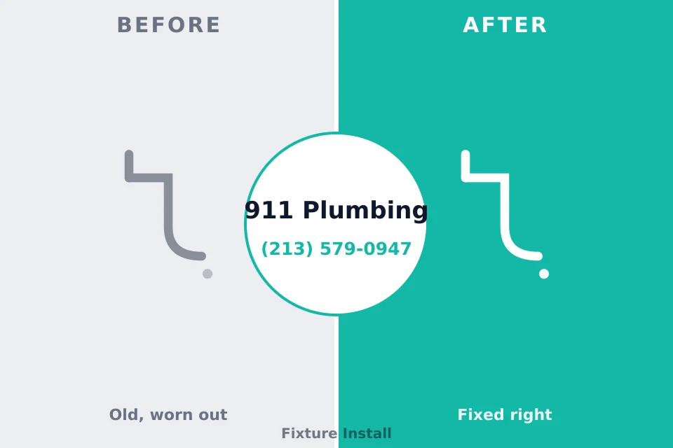 Before and after: plumbing company Edgeworth, PA